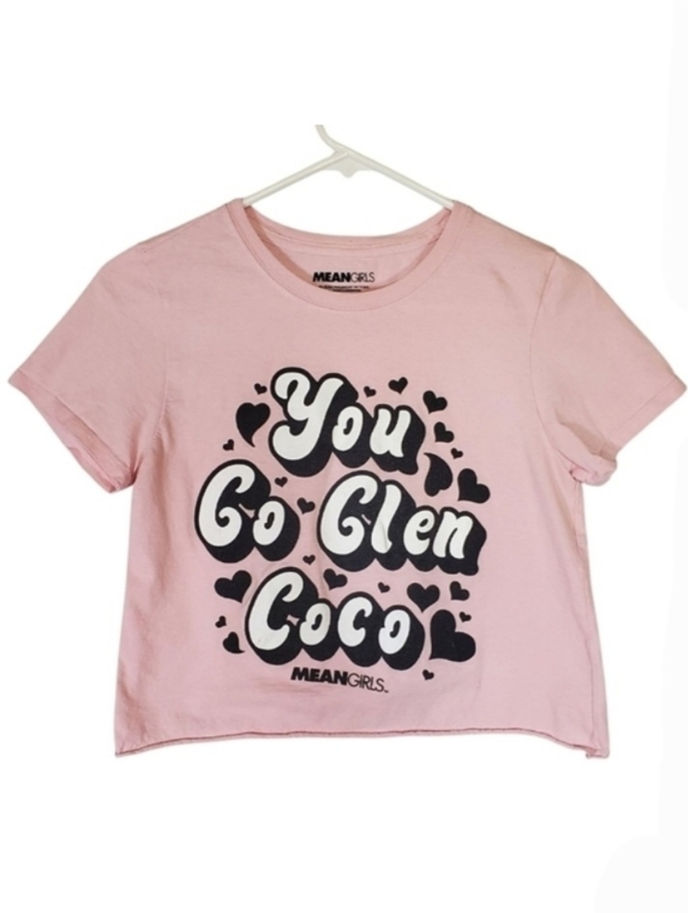 2036 * Mean Girls You Go Glen Coco Graphic Crop Tee Pink Size S